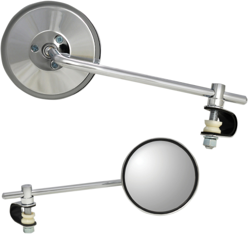 Parts Unlimited - Parts Unlimited Universal Clamp-On Mirror - 8in. Stem - 0640-0965