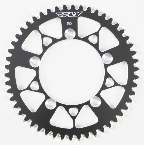 Fly Racing - Fly Racing Aluminum Rear Sprocket - Black - 50T - 313-50 BLK