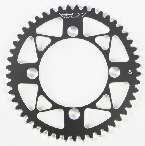 Fly Racing - Fly Racing Aluminum Rear Sprocket - Black - 49T - 505-49 BLK