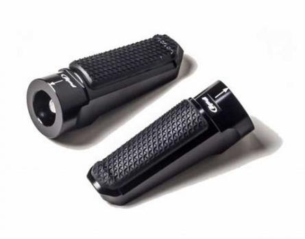 PUIG - PUIG Hi-Tech Footpegs - Racing/Rubber - Black - 7318N