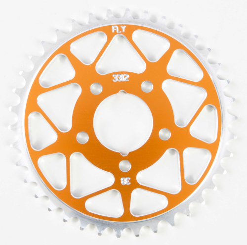 Fly Racing - Fly Racing Aluminum Rear Sprocket - Orange - 38T - 312-38 ORG