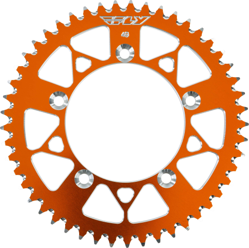 Fly Racing - Fly Racing Aluminum Rear Sprocket - Orange - 49T - 313-49 ORG