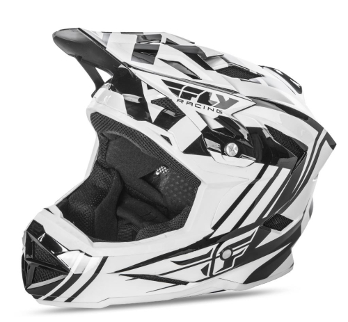 Fly Racing - Fly Racing Default Graphics Helmet - 73-9161S - White/Black - Small