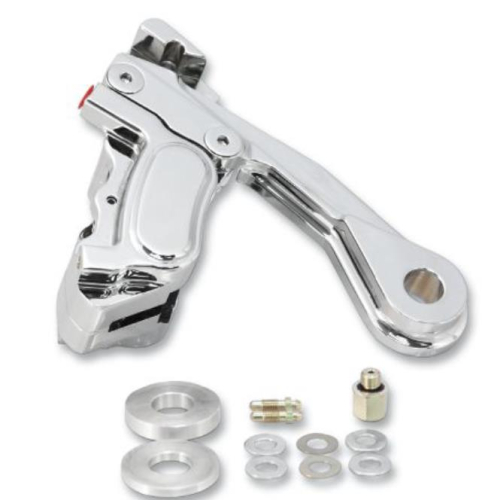 GMA Engineering - GMA Engineering Millenium Series 4-Piston Rear Brake M-Caliper - Smooth Chrome - GMA-402STSC