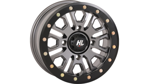 High Lifter Products - High Lifter Products HL23 Beadlock Front/Rear Wheel - 15x7 - 5+2 Offset - 4/137 - Gun Metal Gray - 15HL23-1537