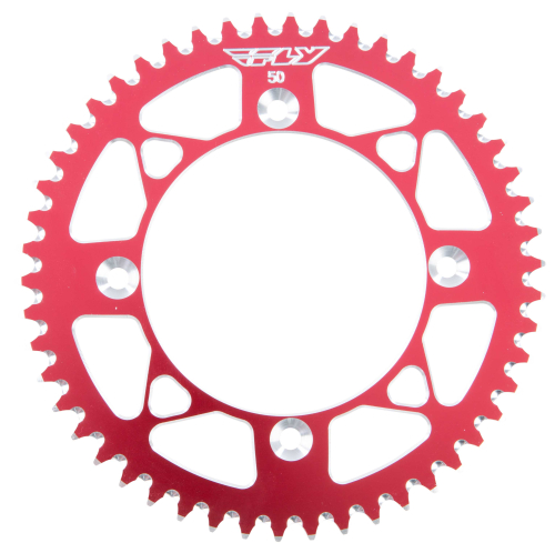 Fly Racing - Fly Racing Aluminum Rear Sprocket - Red - 50T - 201-50 RED