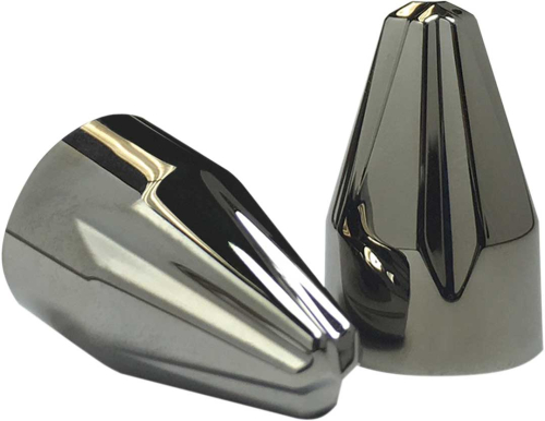 Ciro - Ciro 1/4in. Add-On Engine Bolt Cap Set - Fluted Spike - Black (10 pc.) - 70017