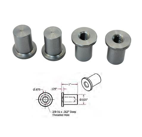 TC Bros - TC Bros Tophat Bungs - 3/8-16 Threaded - 104-0057