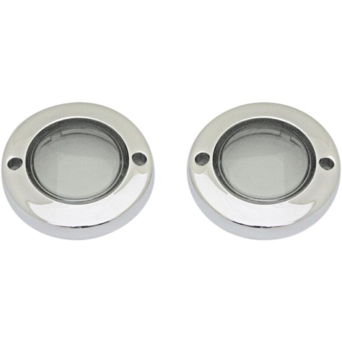 Custom Dynamics - Custom Dynamics Probeam Bullet Turn Signal Adapters - Chrome/Smoke Lens - PB-FLAT-BEZ-CS