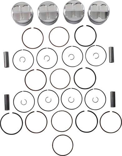 J.E. Pistons - J.E. Pistons Round Piston Kit - 6.00mm Oversize to 78.00mm, 13.5:1 Compression - 130299