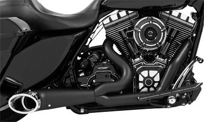 Freedom Performance - Freedom Performance 2-Into-1 Turnout Exhaust System - Black with Chrome Tip - HD00512