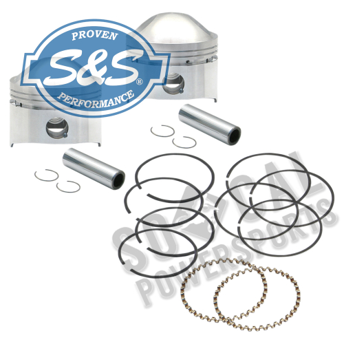 S&S Cycle - S&S Cycle Forged Piston Kit (74ci.) - .010 Oversize, 9:1 High Compression - 106-5504