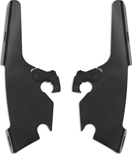Memphis Shades - Memphis Shades Plates-Only Kit for Changing Sportshield to Fats/Slim or Batwing Fairing - Black - MEB1746