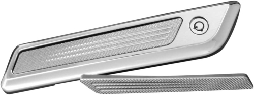 Accutronix - Accutronix Knurled Saddlebag Latch Inserts - Chrome - BLI14-KSC
