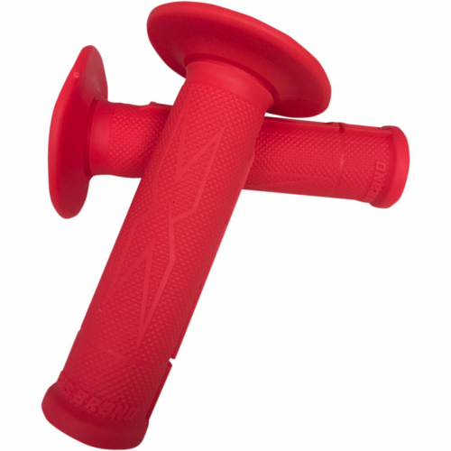 EKS Brand - EKS Brand Half Waffle Grips - Fluorescent Red - 06720120