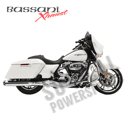 Bassani Manufacturing - Bassani Manufacturing B4 Straight Exhaust System - Chrome - 1F58R