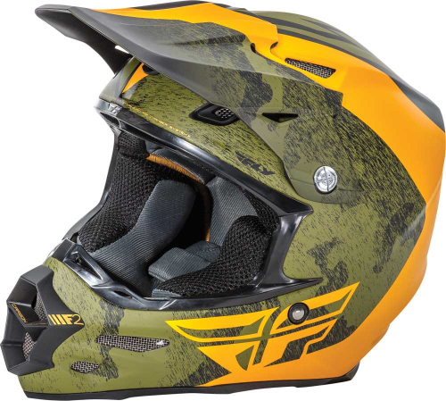 Fly Racing - Fly Racing F2 Carbon Pure Helmet - 73-4126L - Black/Orange/Camo - Large