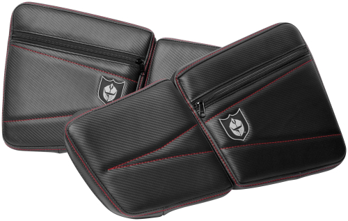 Pro Armor - Pro Armor Door Knee Pads - Front - Black/Red - P141054RD