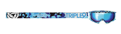 Triple 9 Optics - Triple 9 Optics Switch Snowmobile Goggles - 37-2358 - Blue Camo / BlueMirror/Amber Lens - OSFM