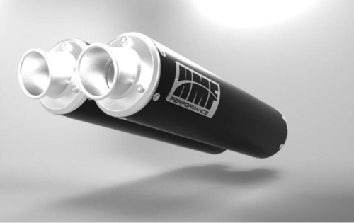 HMF Engineering - HMF Engineering Performance Series Dual Full System Exhaust - Center Mount - Black - Turn Down Brushed - 014386636171