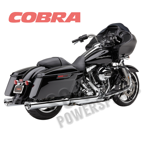 Cobra - Cobra Tri-Oval II Slip-On Muffler - Chrome - 6219