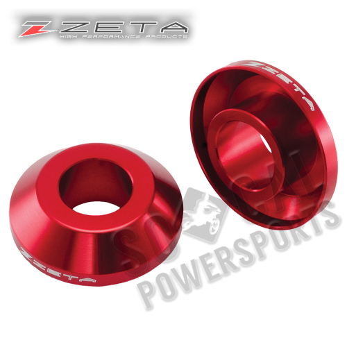 ZETA - ZETA Fast Rear Wheel Spacers - Red - ZE93-2202