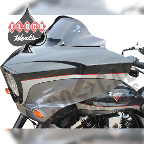 Klock Werks - Klock Werks Low Flare Windshield - Dark Smoke - KWW-06-0431