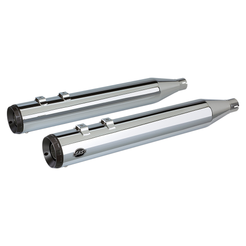 S&S Cycle - S&S Cycle Grand National Slip-On Muffler - 4in. - Chrome - 550-0689