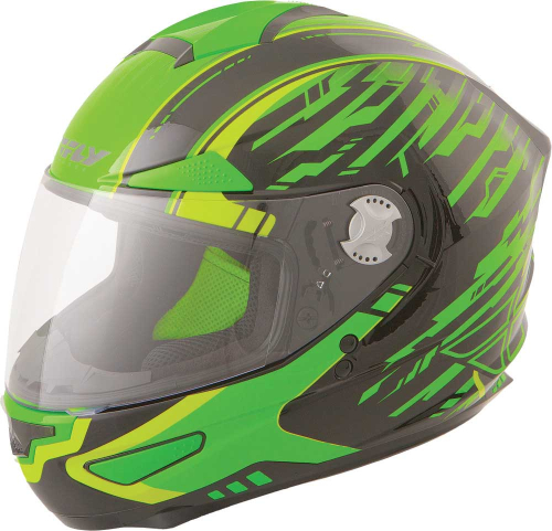 Fly Racing - Fly Racing Luxx Shock Helmet - F73-8315L TC-3 - Black/Green - Large