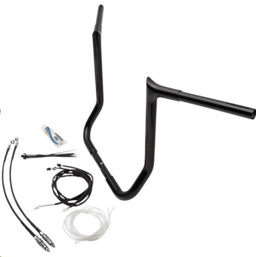 Fat Baggers, Inc. - Fat Baggers, Inc. 1-1/4in. EZ Install Pointed Top Handlebars - Gloss Black - 909216-B