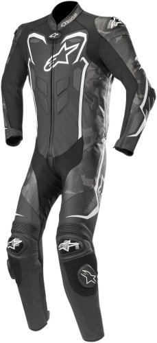 Alpinestars - Alpinestars GP Plus Camo One-Piece Leather Suit - 3150718-997-54 - Black Camo/White - 44