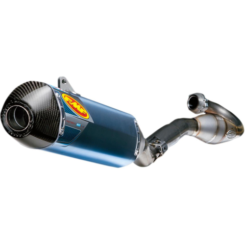 FMF Racing - FMF Racing Factory 4.1 RCT Full System Exhaust - Blue Anodized - Carbon End Cap - 045585