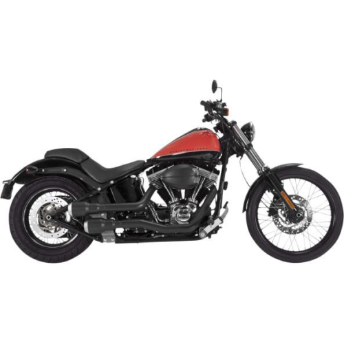 Vance & Hines - Vance & Hines Hi-Output Grenades 2-Into-2 Exhaust - Black/Pearl Nickel - 46848