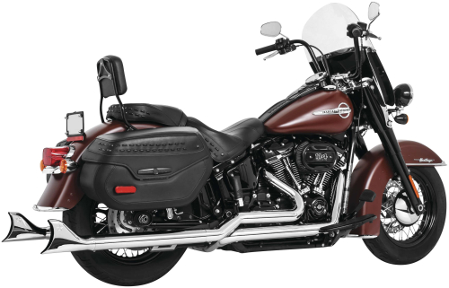 Freedom Performance - Freedom Performance Sharktail Signature True Dual Exhaust System - 33in. Chrome Muffler - Chrome Tips - HD00767