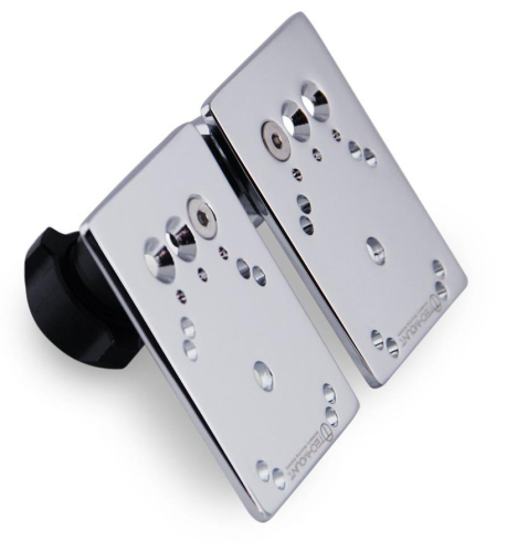 Techmount - Techmount Dual 2.25in. x 3in. Top Plate Kit without Shaft - Chrome - 4-60997C