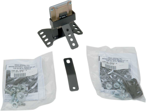 Drag Specialties - Drag Specialties Driver Backrest Kit for OEM Dresser/Touring Seat - EZ Glide Receiver Mechanism - 0822-0163
