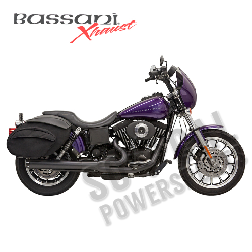 Bassani Manufacturing - Bassani Manufacturing Road Rage 2:1 Long Megaphone Exhaust System - Black - 13321R