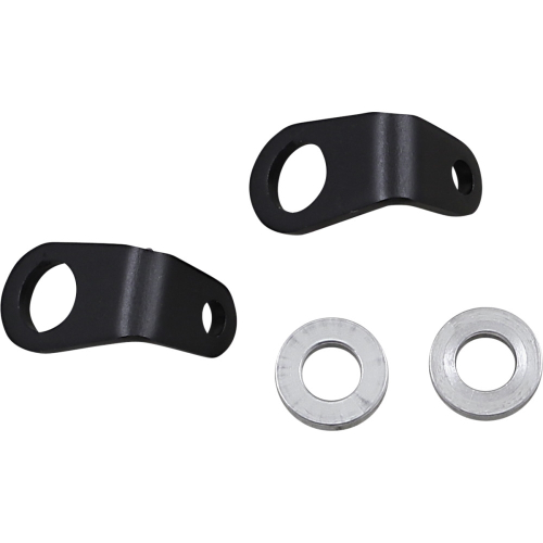 Custom Dynamics - Custom Dynamics Micro Bullet Turn Signal Mounting L-Brackets - Black - CD-MICRO-LB