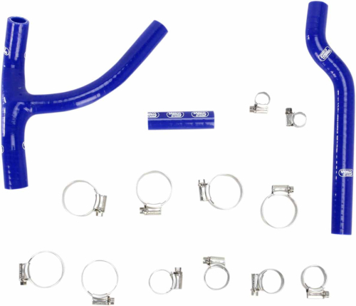Moose Racing - Moose Racing Radiator Hose/Clamp Kit  - Blue - 1902-0988