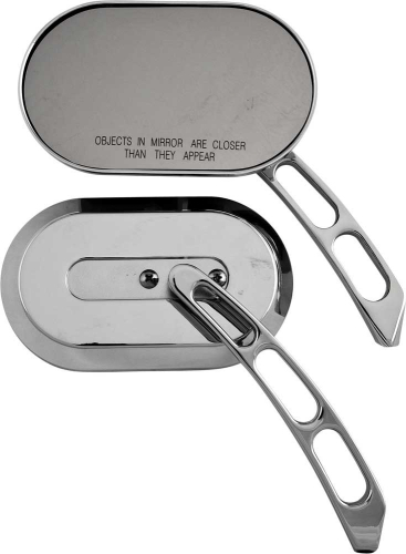 HardDrive - HardDrive Oval Mirror Set - Chrome - 5 1/2in. x 3 1/4in. - 60-6232