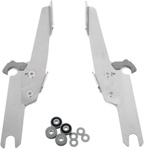 Memphis Shades - Memphis Shades Trigger-Lock Mount Kit for Batwing Fairing and Fats/Slim Windshields - Polished - MEK1913