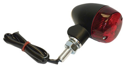 K&S Technologies - K&S Technologies Black Satin Aluminum Marker Lights - Round #1 - Red Lens - 25-8325BK
