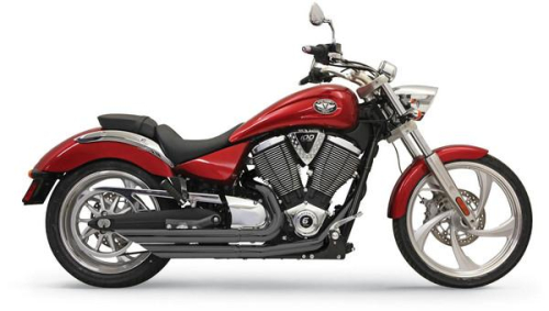 Bassani Manufacturing - Bassani Manufacturing Pro Street Slash-Cut Exhaust System - Black - 6V13BB
