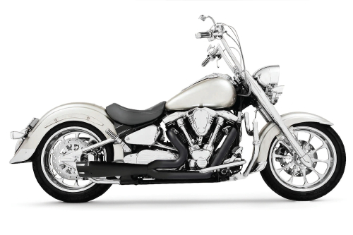 Freedom Performance - Freedom Performance 2-Into-1 Exhaust System - Black Muffler - Black Tip - MY00143