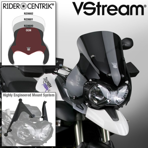 National Cycle - National Cycle VStream+ Windshield - 14.00in. - Dark Tint - N20600