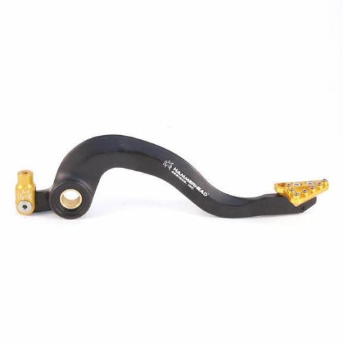 Hammerhead Designs - Hammerhead Designs Forged Aluminum Brake Pedal - Black/Gold - 12-0451-21-55