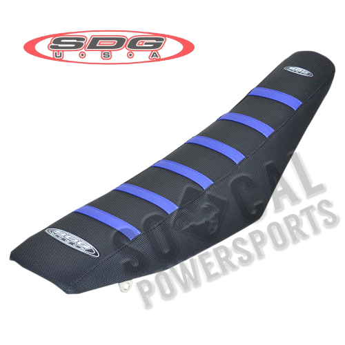 SDG - SDG 6-Rib Gripper Seat Cover - Black/Blue Rib - 95916BK