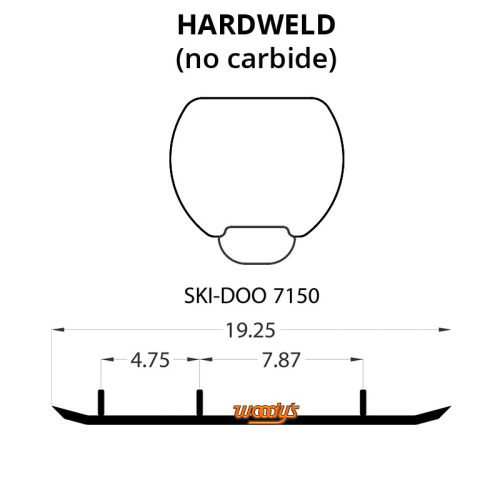 Woodys - Woodys Top-Stock Hard Surface Bar Carbide Runners - HSD-7150