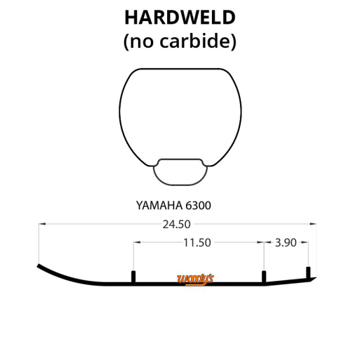 Woodys - Woodys Top-Stock Hard Surface Bar Carbide Runners - HSY-6300