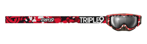 Triple 9 Optics - Triple 9 Optics Switch Snowmobile Goggles - 37-2359 - Red Camo / Chrome/Rose Lens - OSFM